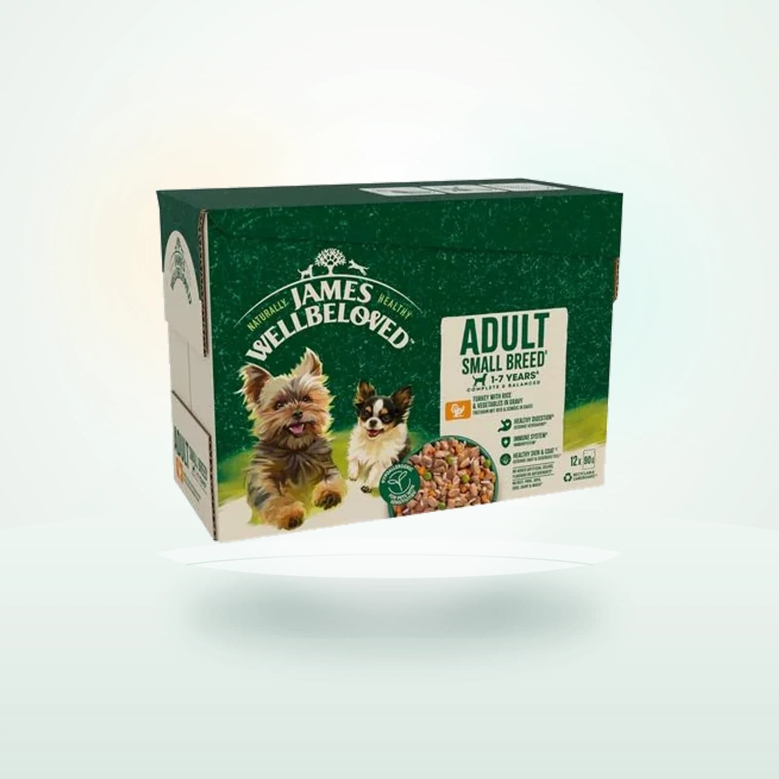 James Wellbeloved Adult Small Dog Hypoallergenic Pouches - Turkey in Gravy