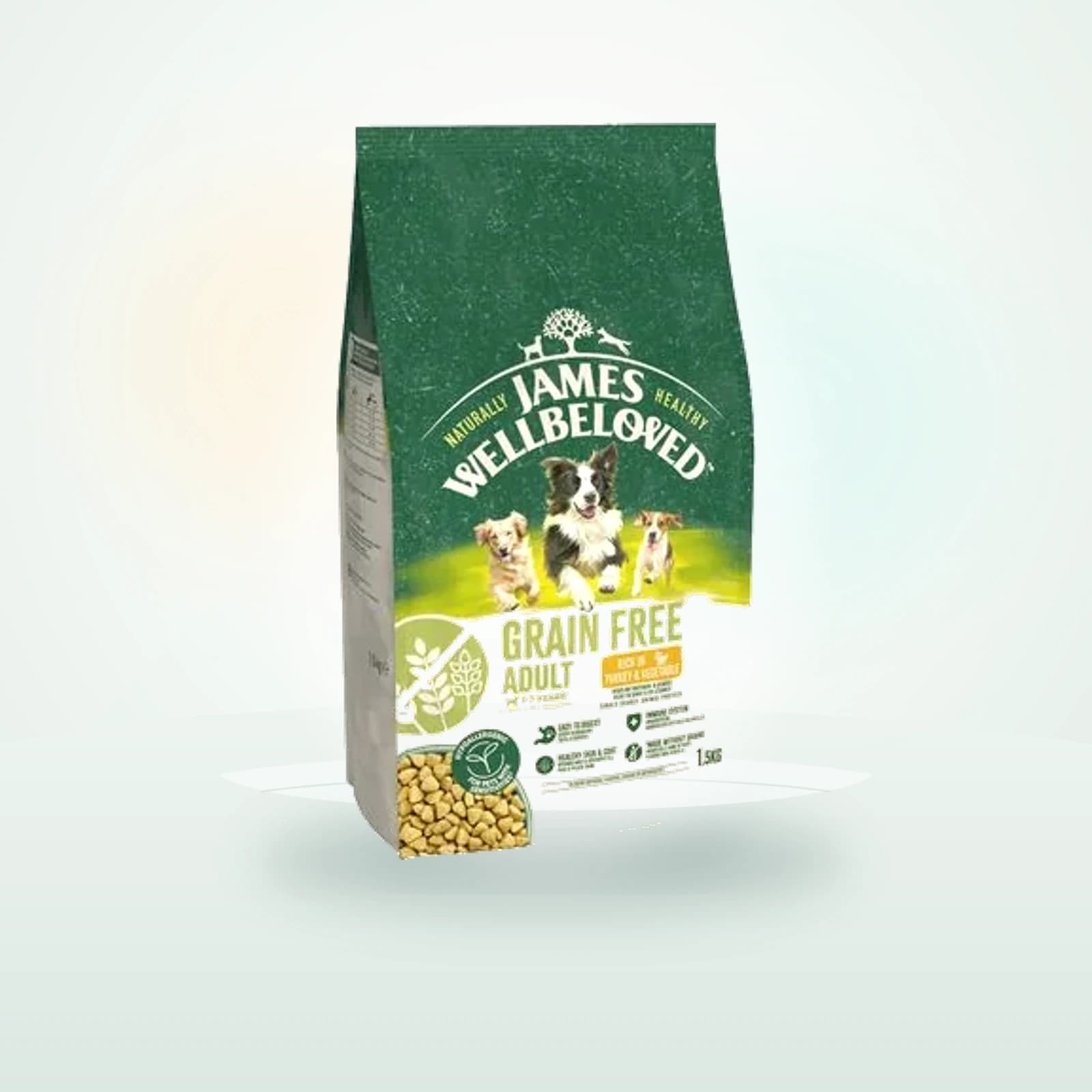 James Wellbeloved Grain Free Adult Dog Hypoallergenic Turkey & Vegetables