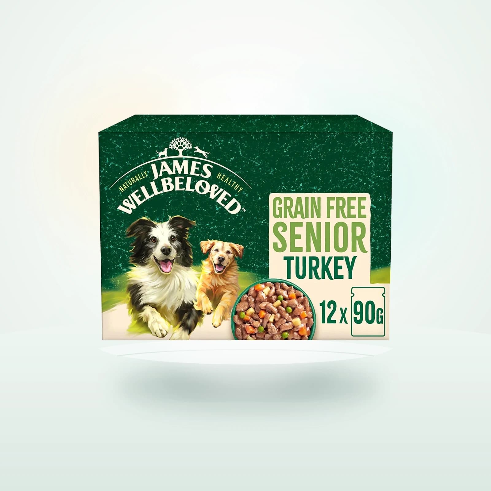 James Wellbeloved Grain Free Wet Senior Dog Food Turkey in Gravy 12 Pouches