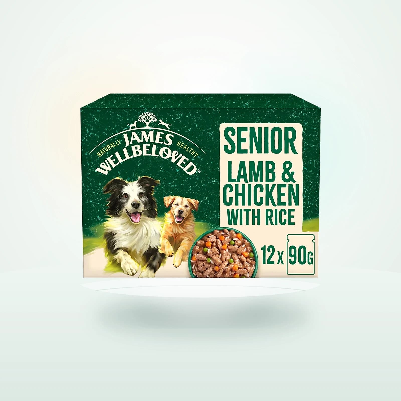 James Wellbeloved Wet Senior Dog Food Lamb, Chicken & Rice in Gravy 12 Pouches