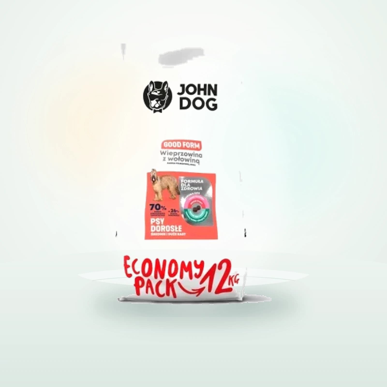 JOHN DOG Good Form Adult Średnie i duże rasy Wieprzowina z wołowiną