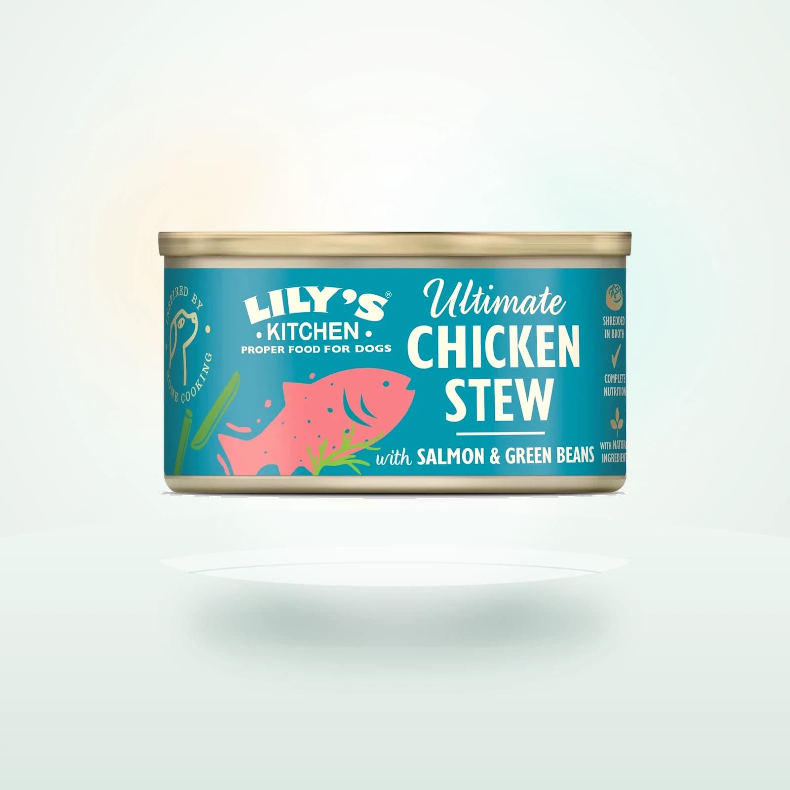 Lily's Kitchen Ultimate Chicken Stew with Salmon & Green Beans Adult Wet Dog Food Tin