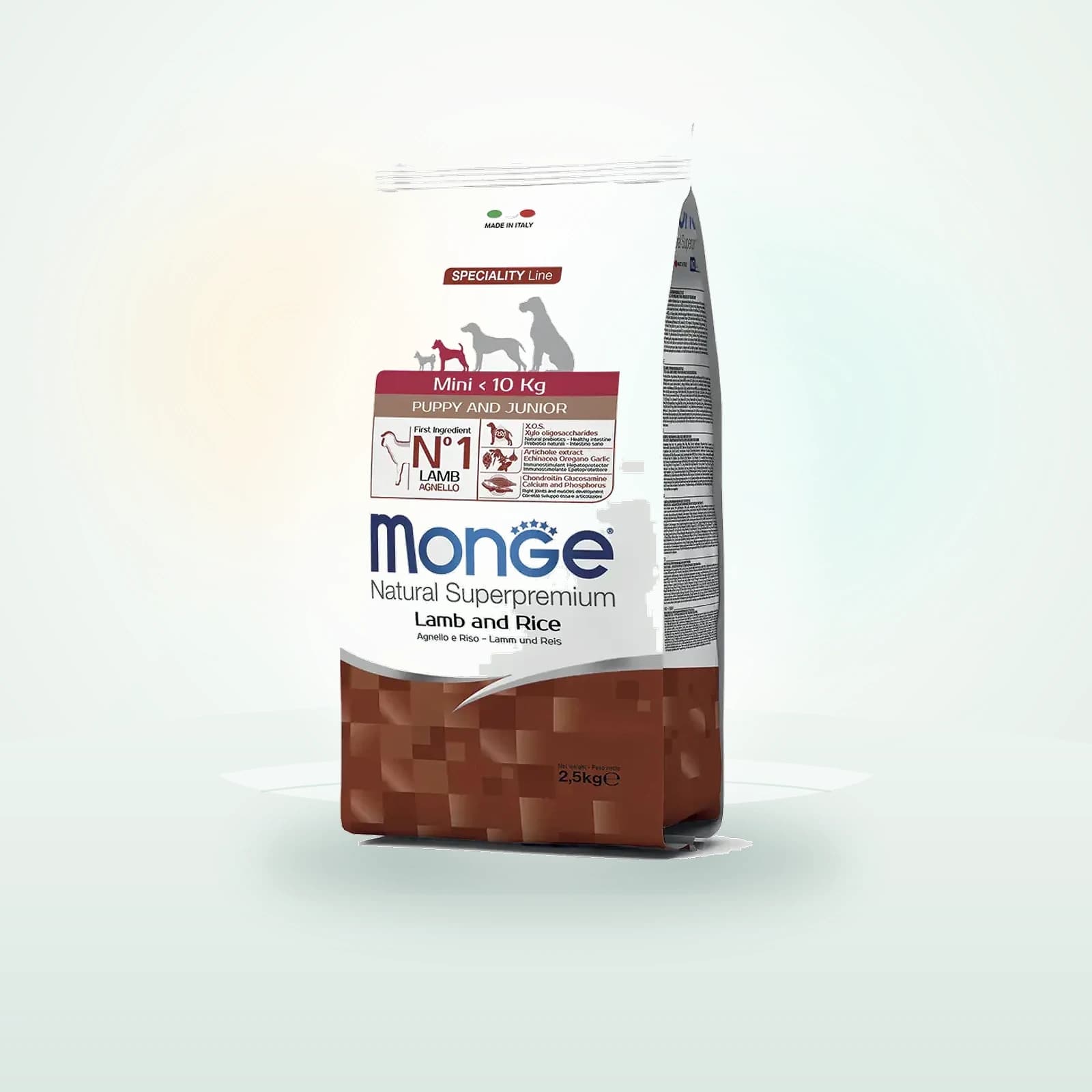 Monge Natural Superpremium Mini Puppy & Junior Monoprotein Agnello con Riso