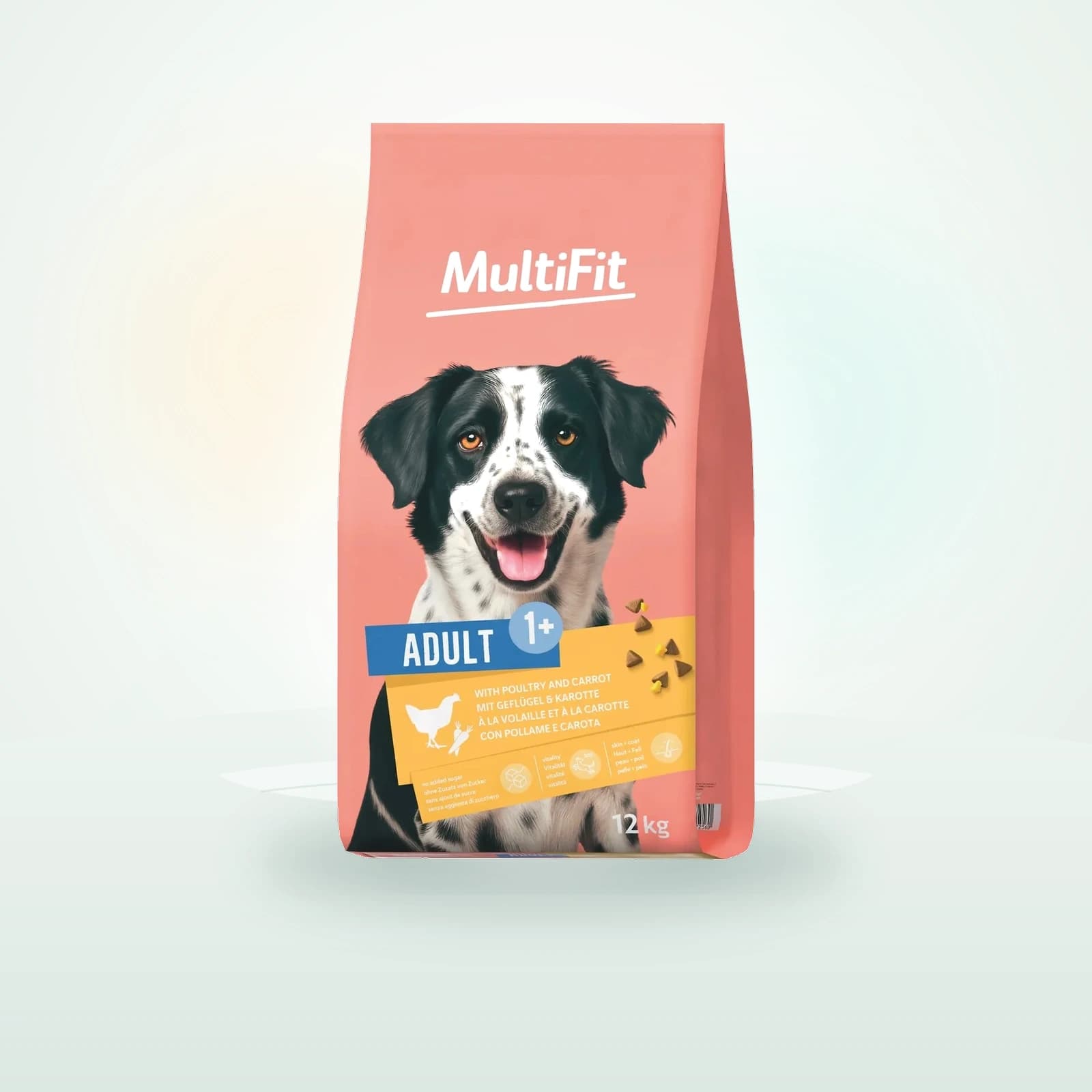 MultiFit Trockenfutter für erwachsene Hunde, mit Geflügel & Karotte