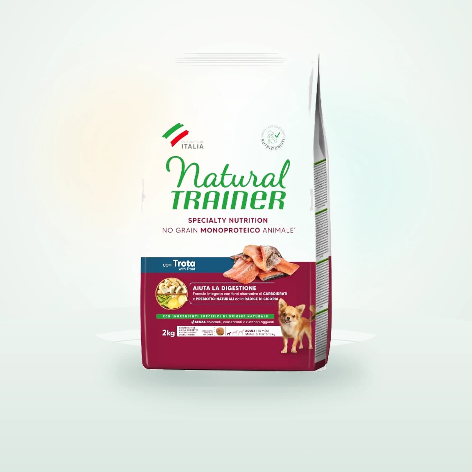 Natural Trainer Small & Toy Sensitive No Grain Monoproteico Trucha