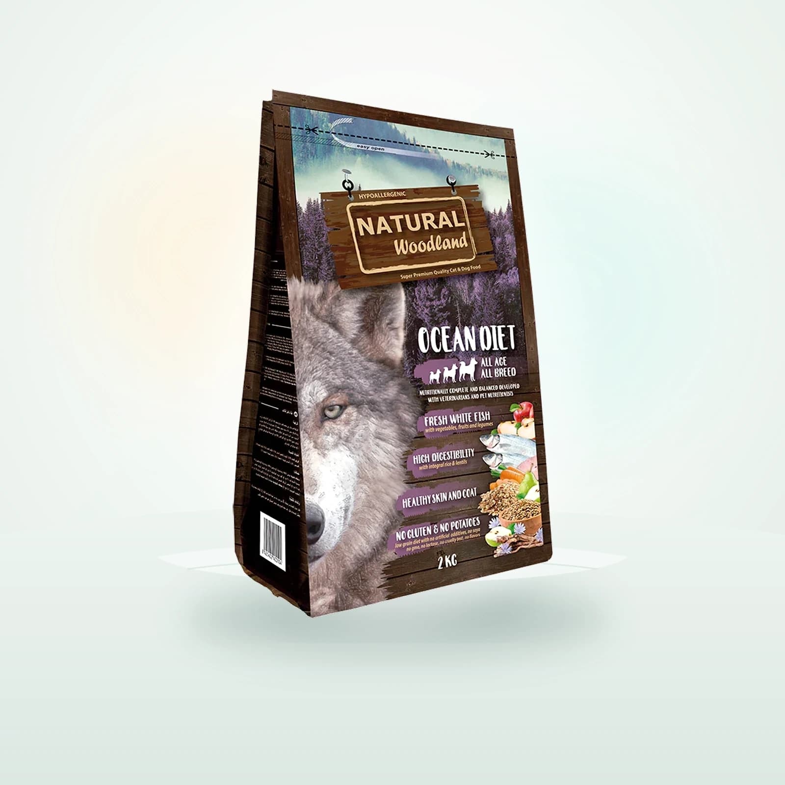 Natural Woodland Ocean Diet Recipe Hypoallergenic Dry Dog Food