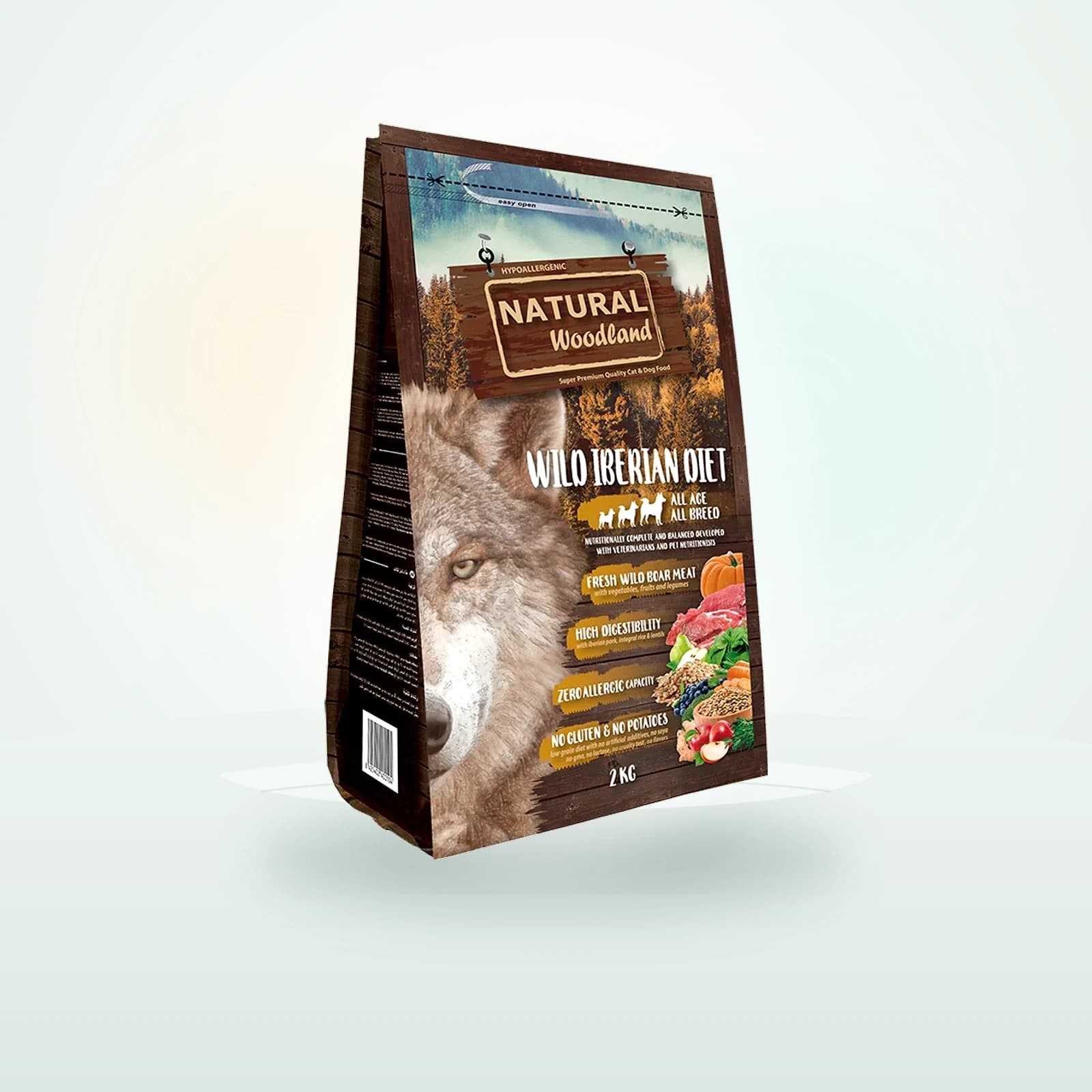 Natural Woodland Wild Iberian Diet Recipe Hypoallergenic Dry Dog Food