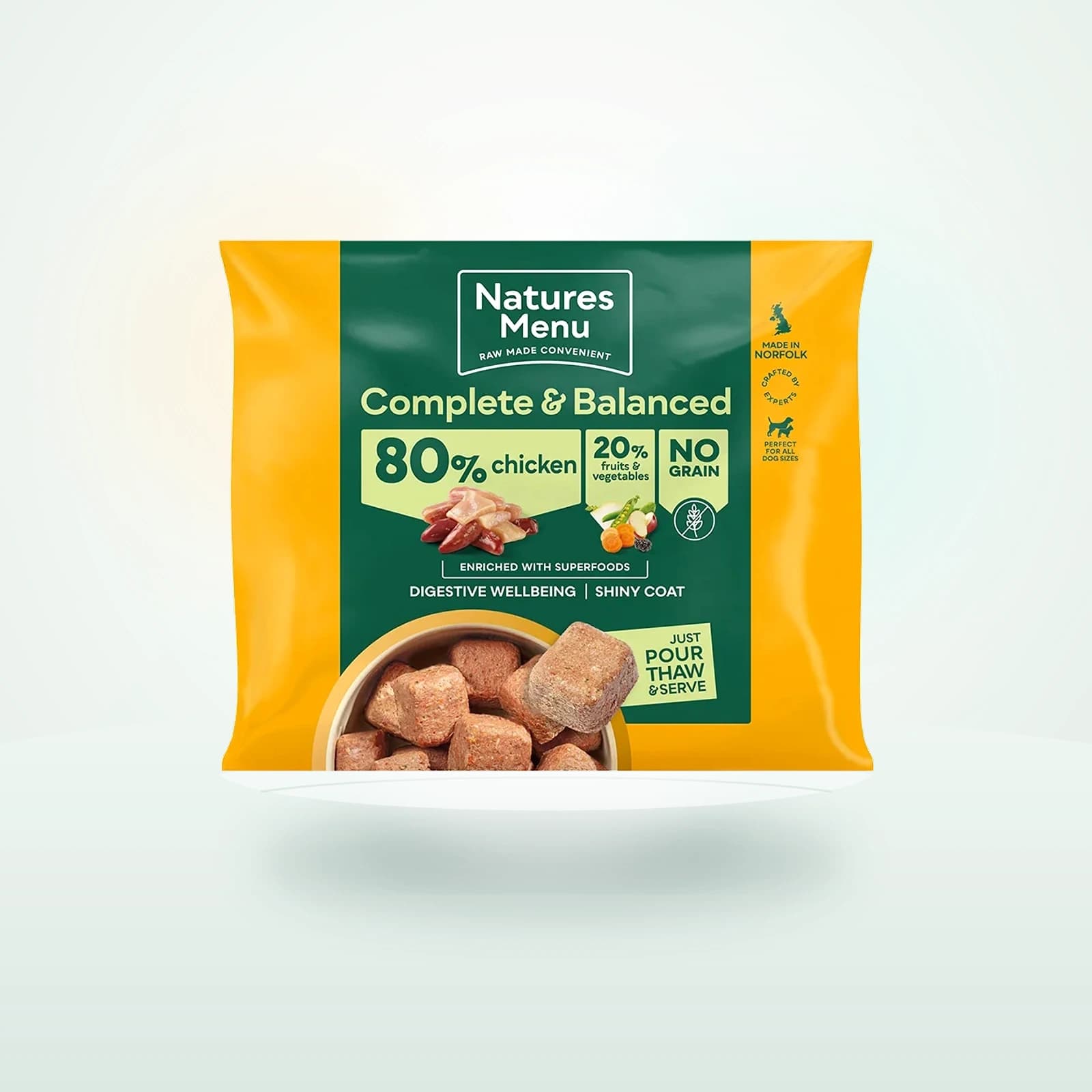 Nature's Menu Natures Menu Complete & Balanced 80/20 Frozen Raw Adult Dog Food Chicken
