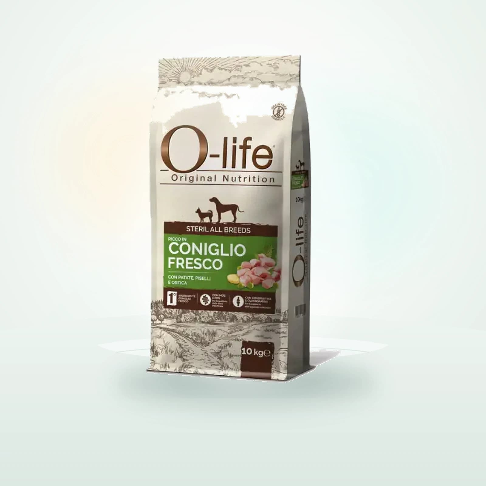 O-life Dog Sterilised All Breeds Grain Free Coniglio e patate