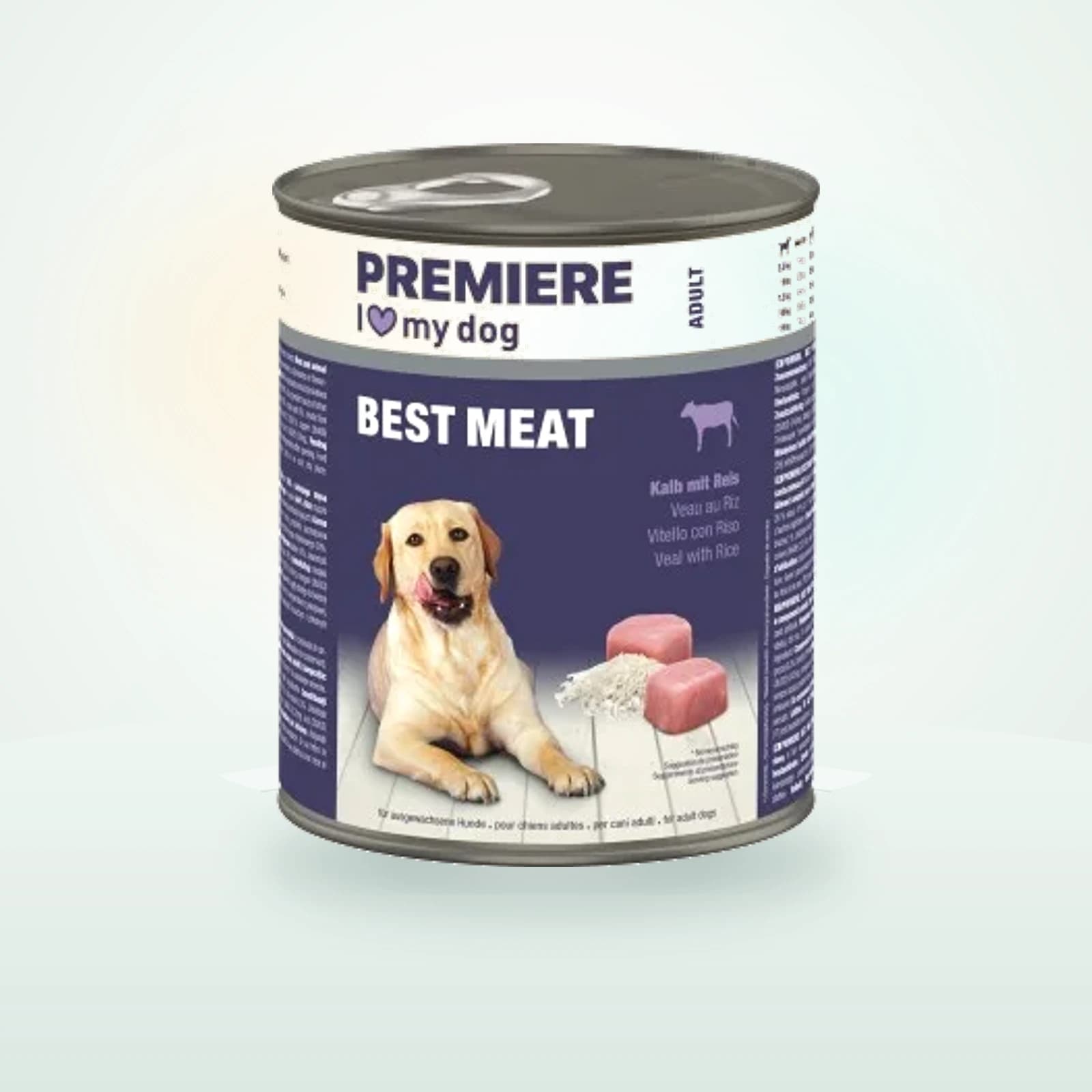 PREMIERE Best Meat nourriture humide pour chien, adulte Veau au riz