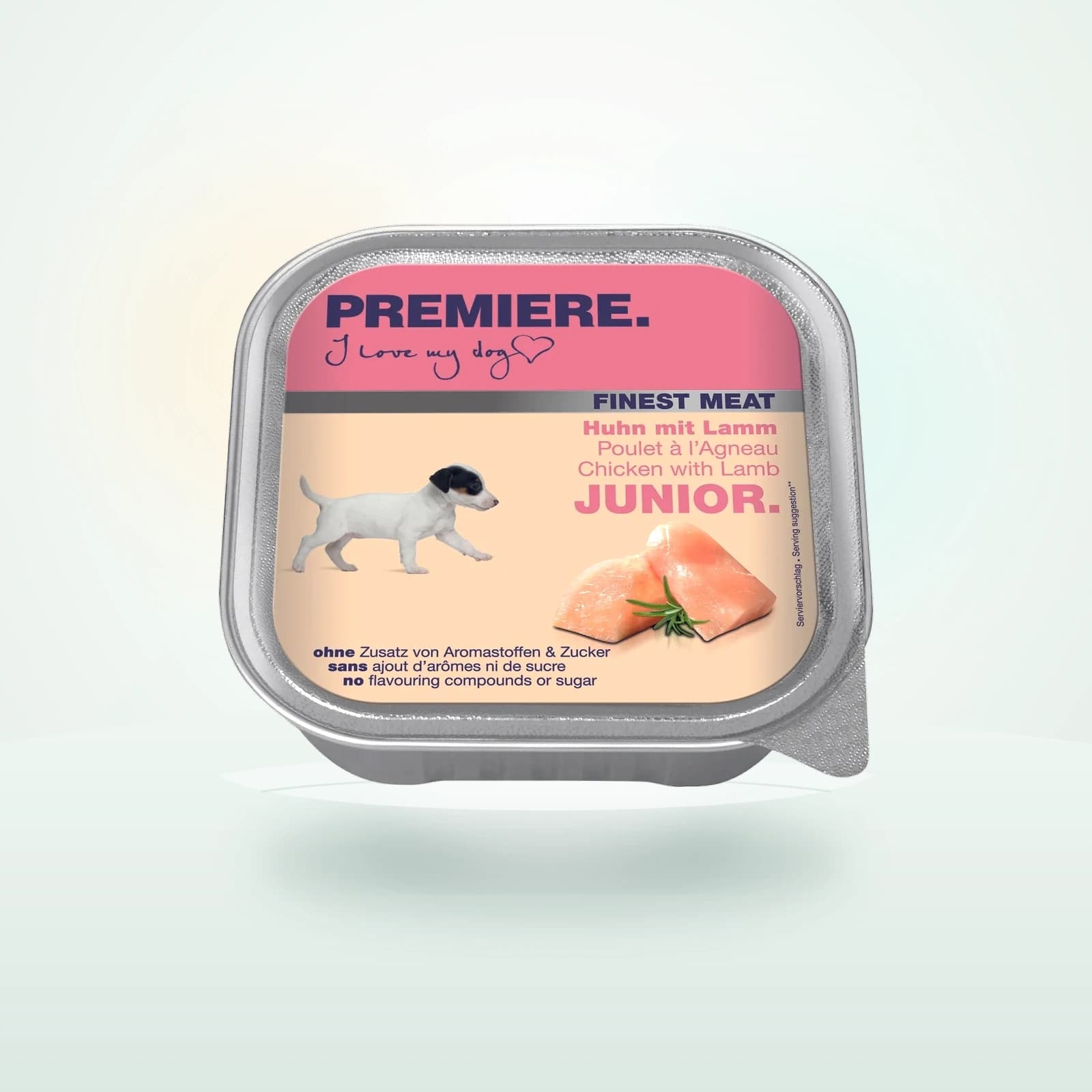 PREMIERE Finest Meat Nassfutter Hund Junior, Huhn mit Lamm