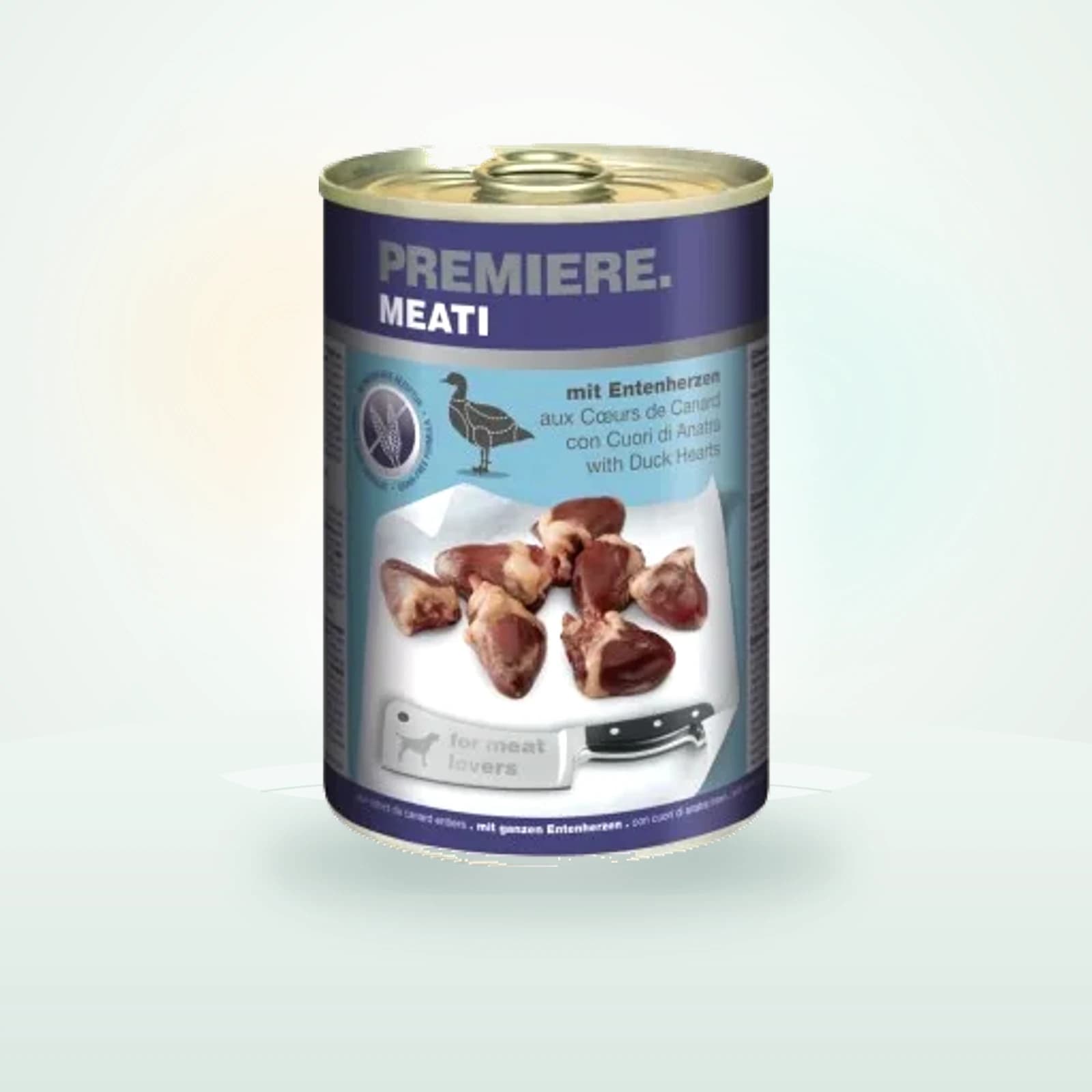 PREMIERE Meati wet food for adult dogs duck hearts