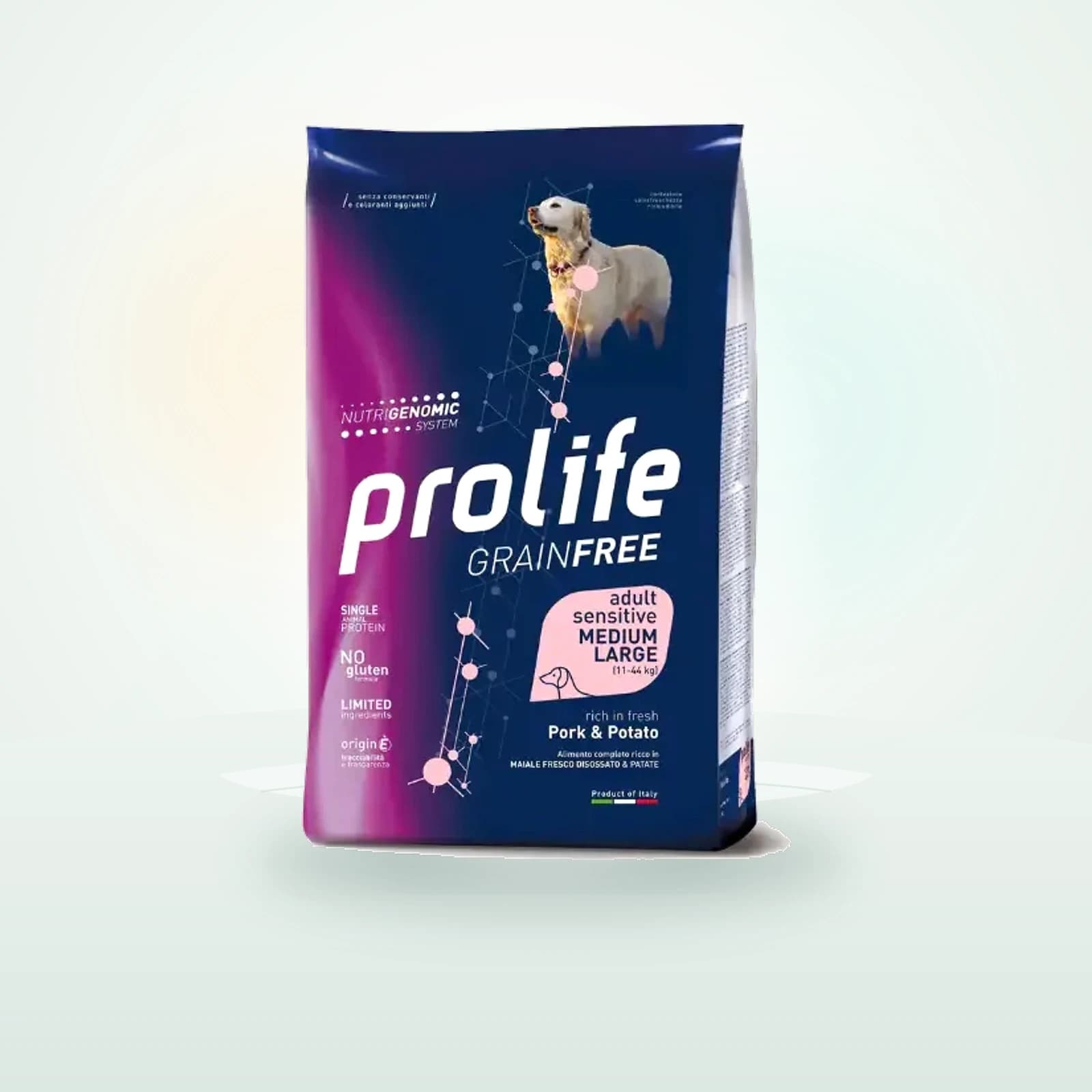 Prolife Grain Free Cane Adult Sensitive Medium/Large Maiale e Patate