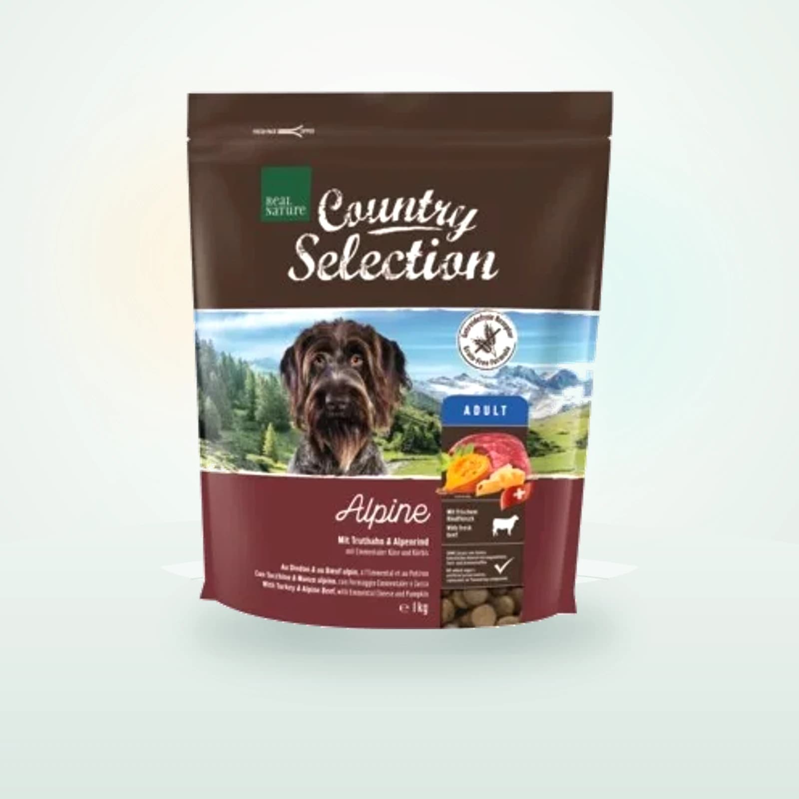 Real Nature Country Selection Trockenfutter Hund, Adult, Alpine, Truthahn und Alpenrind