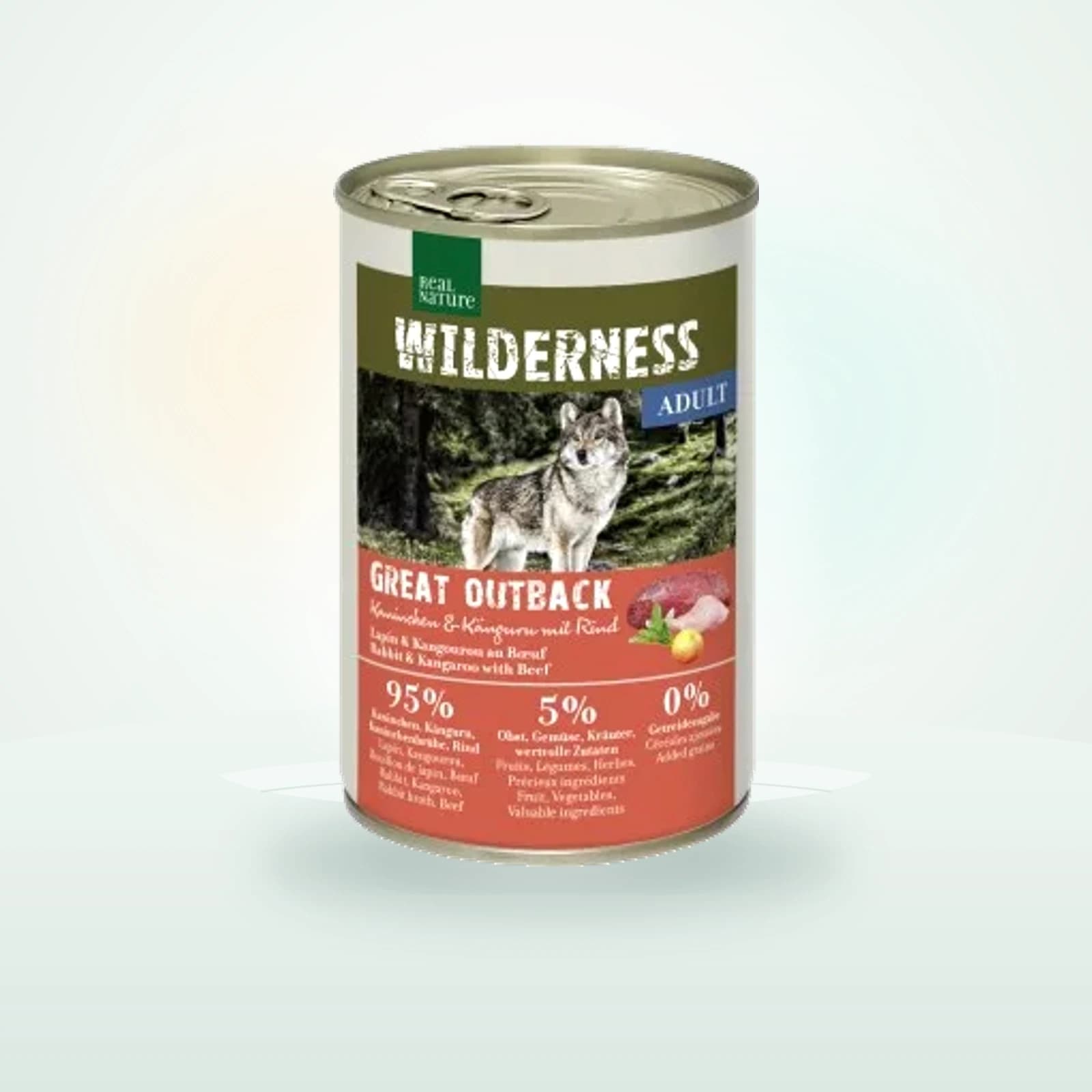 Real Nature WILDERNESS Nourriture humide Chien Adulte Great Outback lapin, kangourou et bœuf
