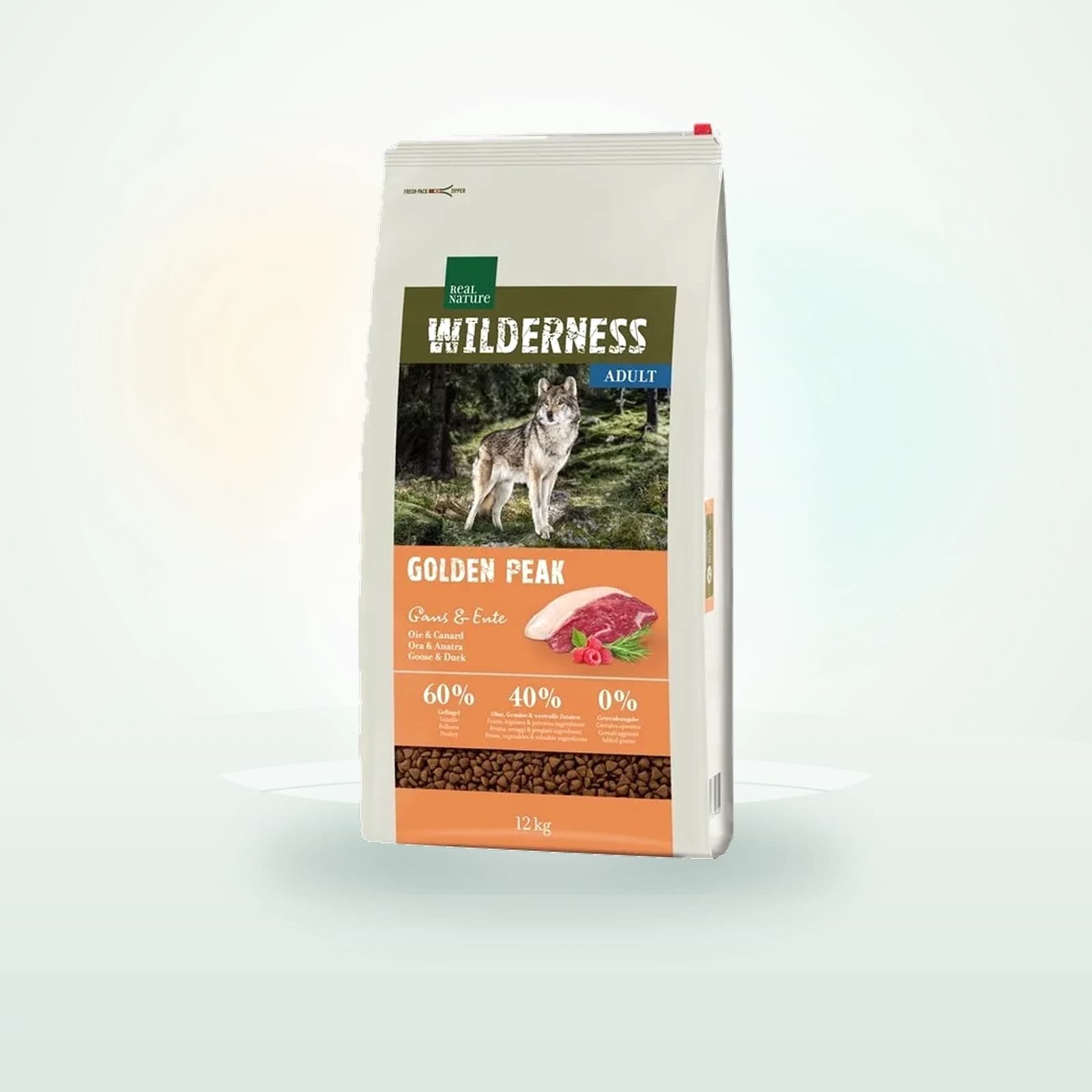 Real Nature WILDERNESS Trockenfutter Hund, Adult, Golden Peak Gans und Ente