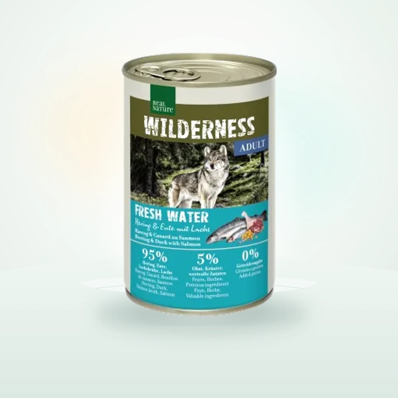 Real Nature WILDERNESS Wet Food Dog Adult Fresh Water Herring with Salmon & Duck
