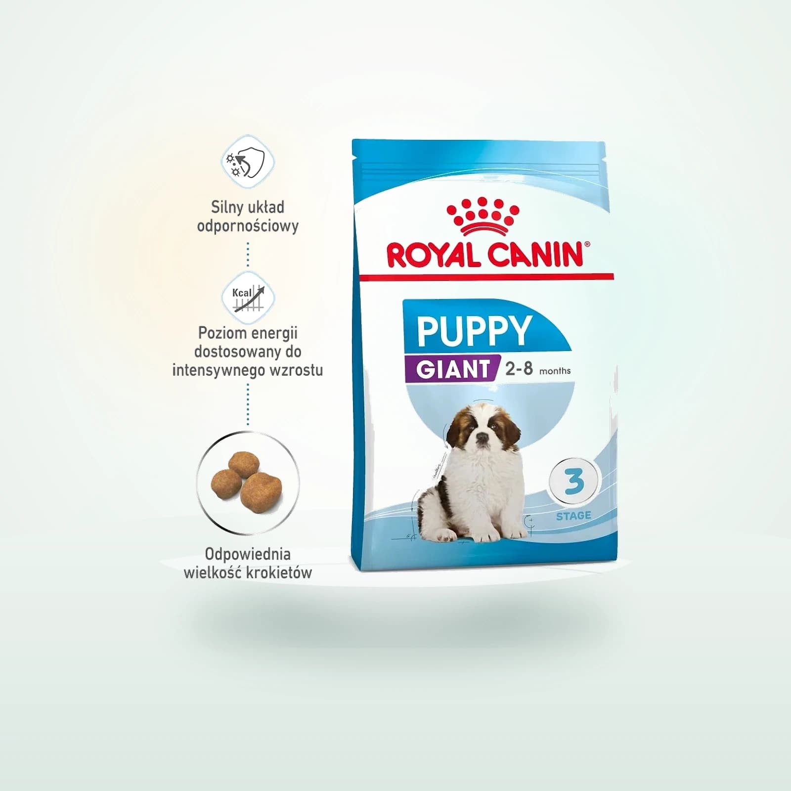 Royal Canin Giant Puppy karma sucha dla szczeniąt, od 2 do 8 miesiąca życia, ras olbrzymich