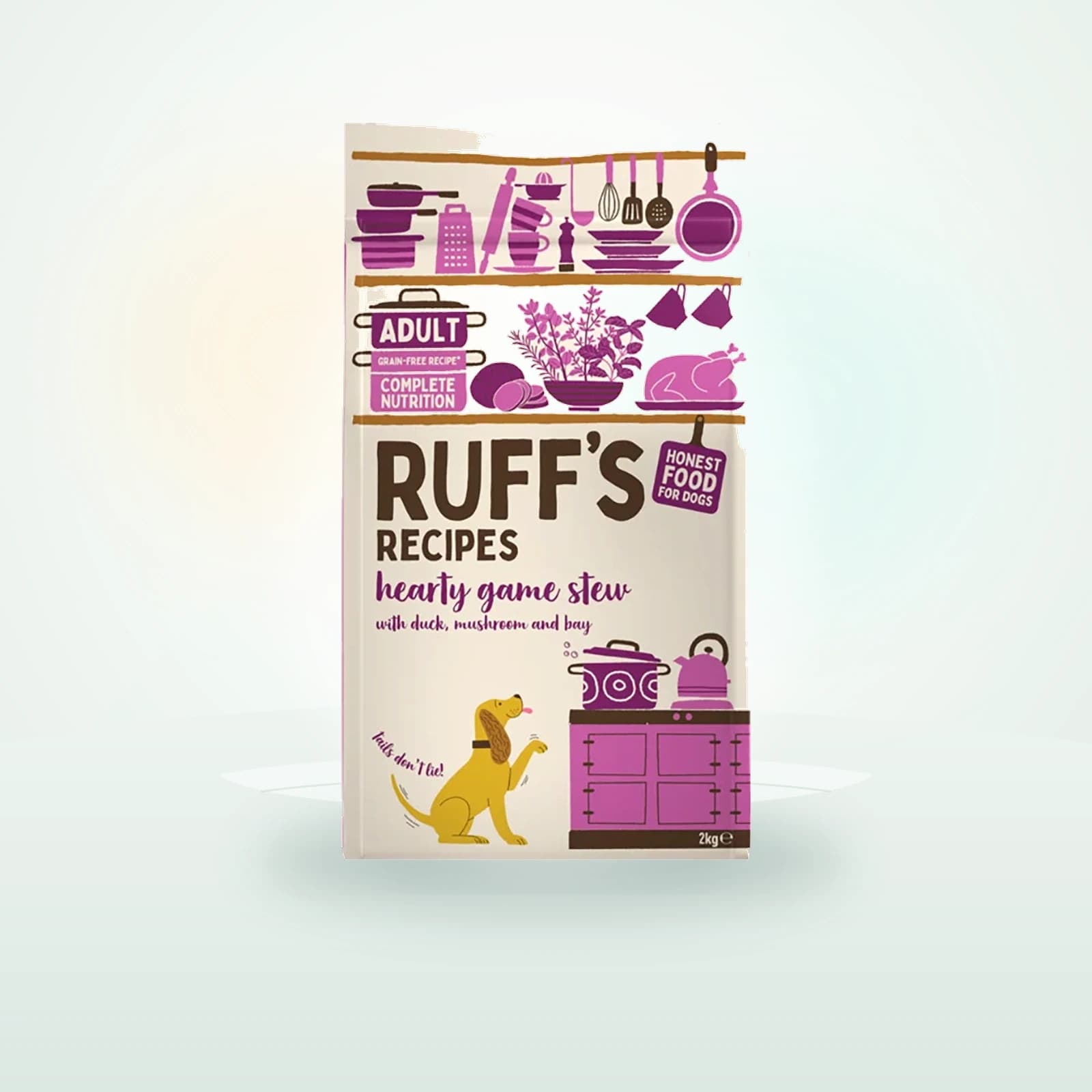 Ruff's Recipes Hearty Game Stew with Duck, Mushroom & Bay Adult Dry Dog Food