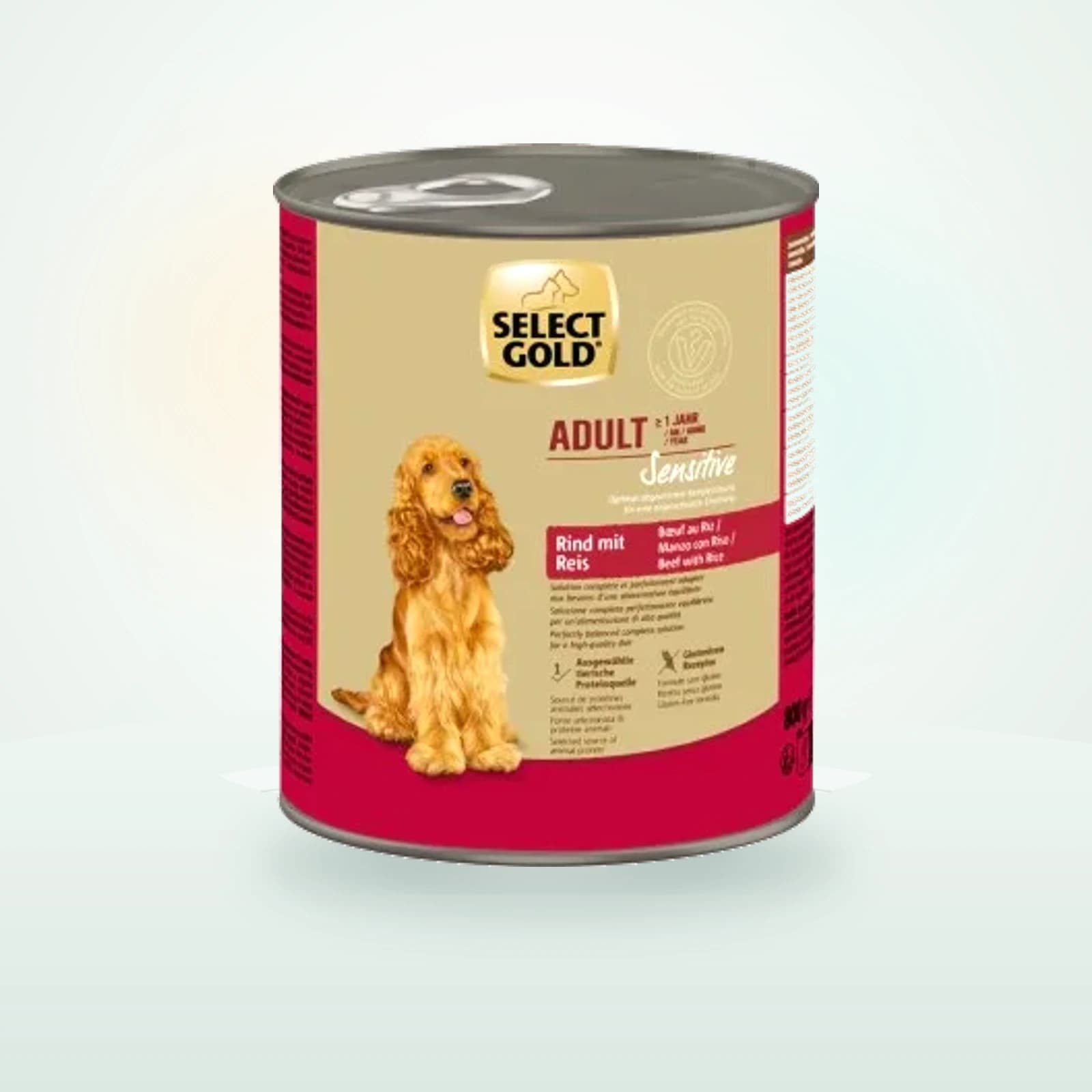select gold Sensitive nourriture humide Adult Bœuf au Riz