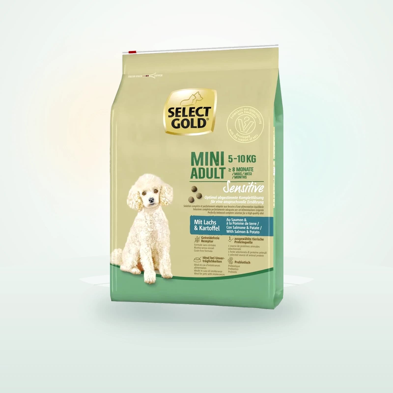 SELECT GOLD Sensitive Trockenfutter Hund Mini Lachs mit Kartoffel