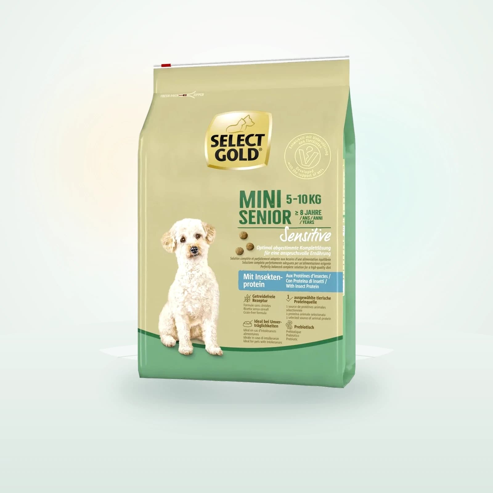 select gold Sensitive Trockenfutter Hund Mini Senior mit Insekten-Protein-Mischung