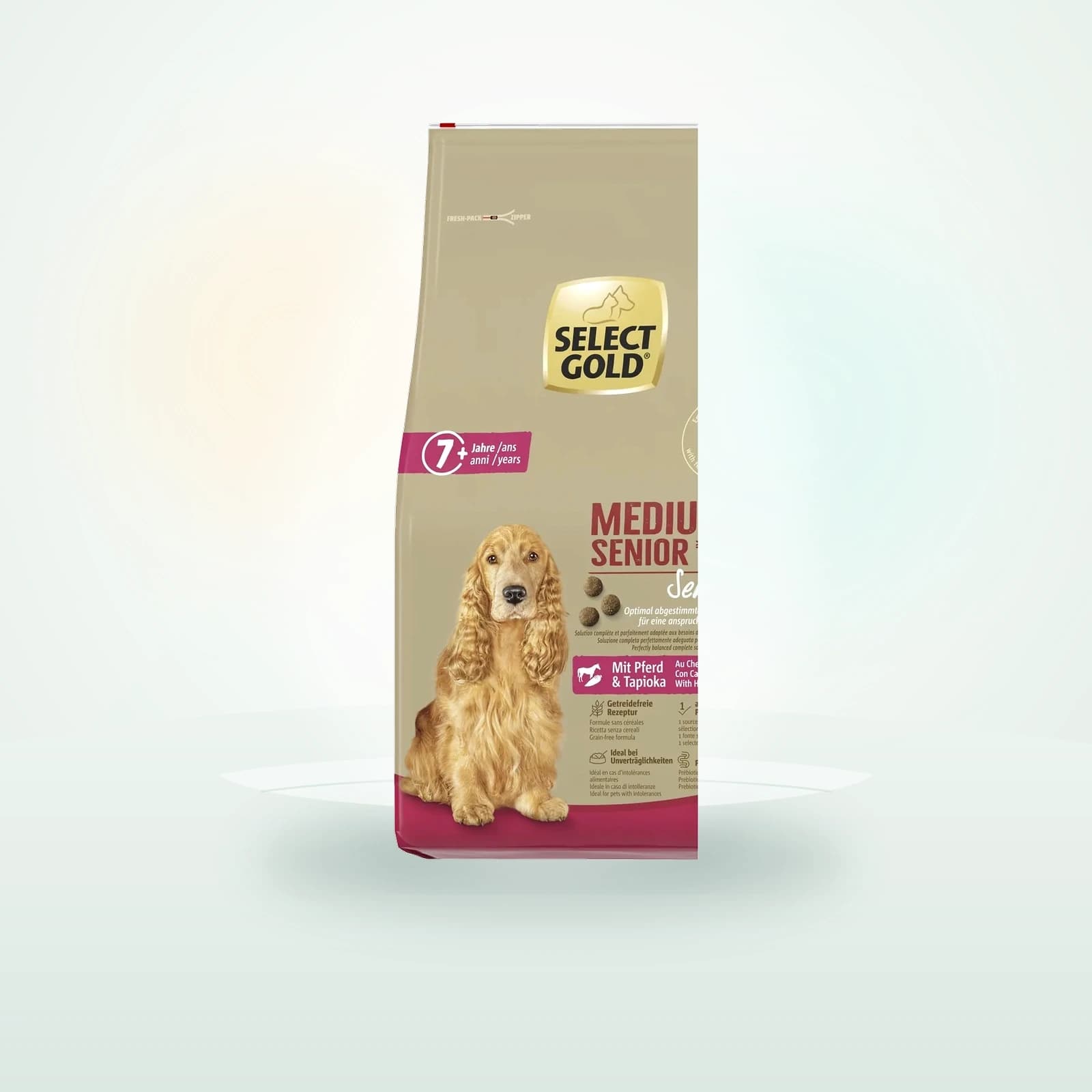 SELECT GOLD Trockenfutter Hund Sensitive Medium Senior mit Pferd & Tapioka
