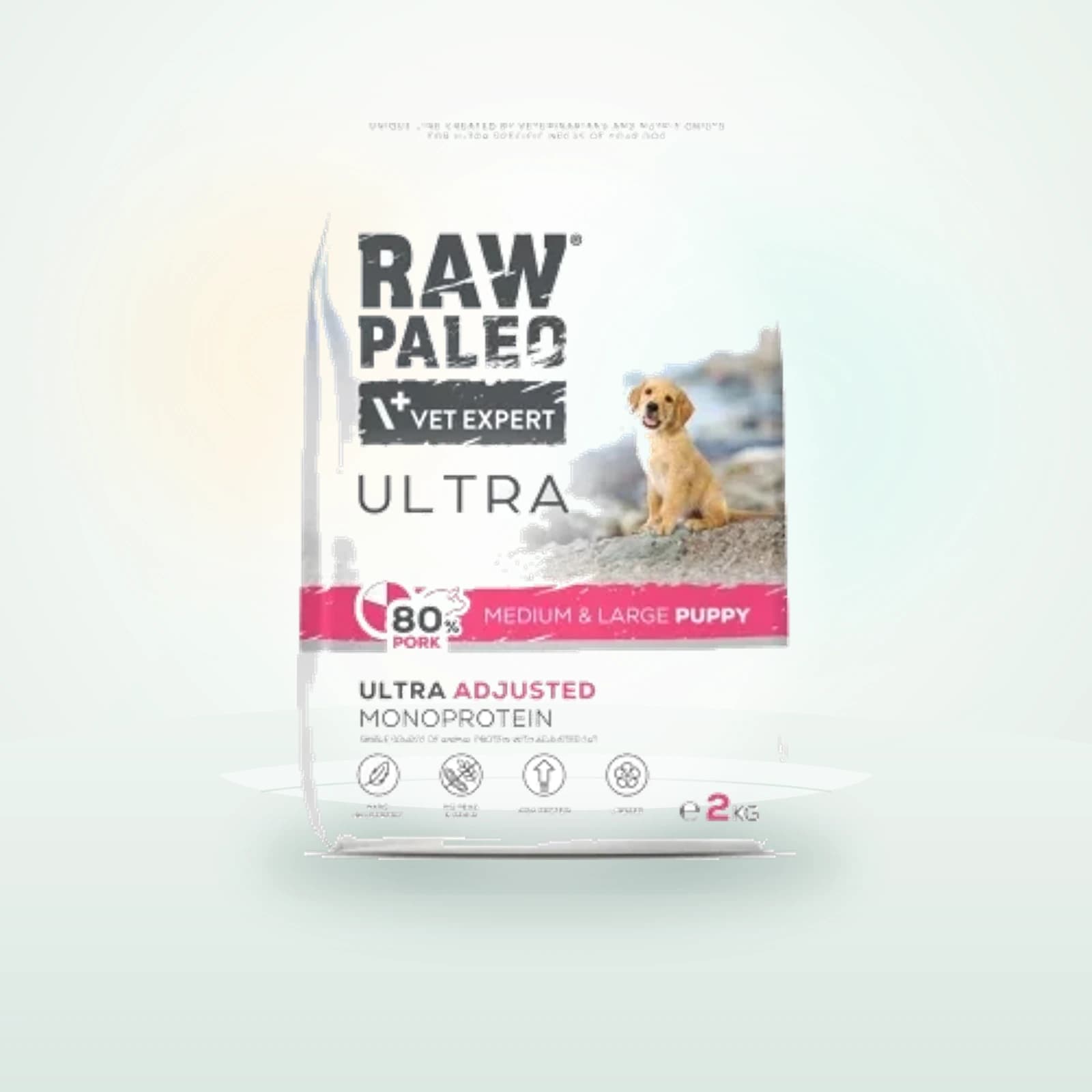 VetExpert Raw Paleo Ultra Pork Medium & Large Puppy Mono