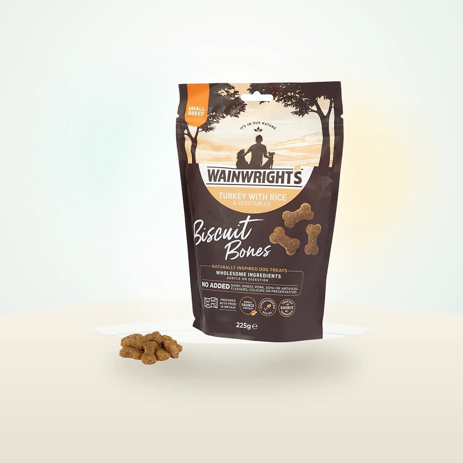 Wainwright's Small Breed Dog Biscuit Bones Turkey with Rice Treats