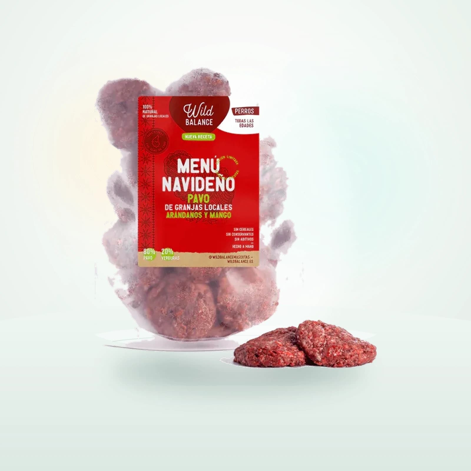 Wild Balance Dieta BARF de Navidad para Perros - Menú de Pavo