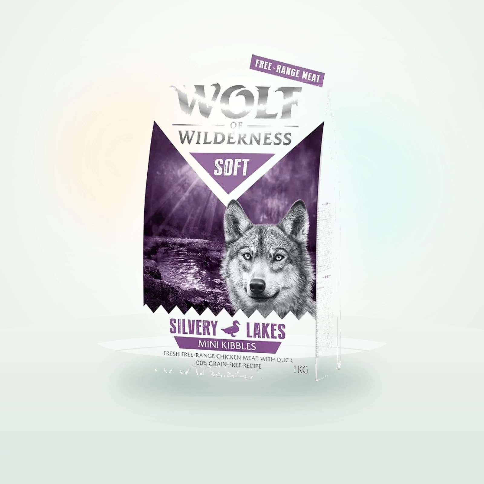 Wolf of Wilderness Mini "Soft - Silvery Lakes", kurczak i kaczka z wolnego wybiegu