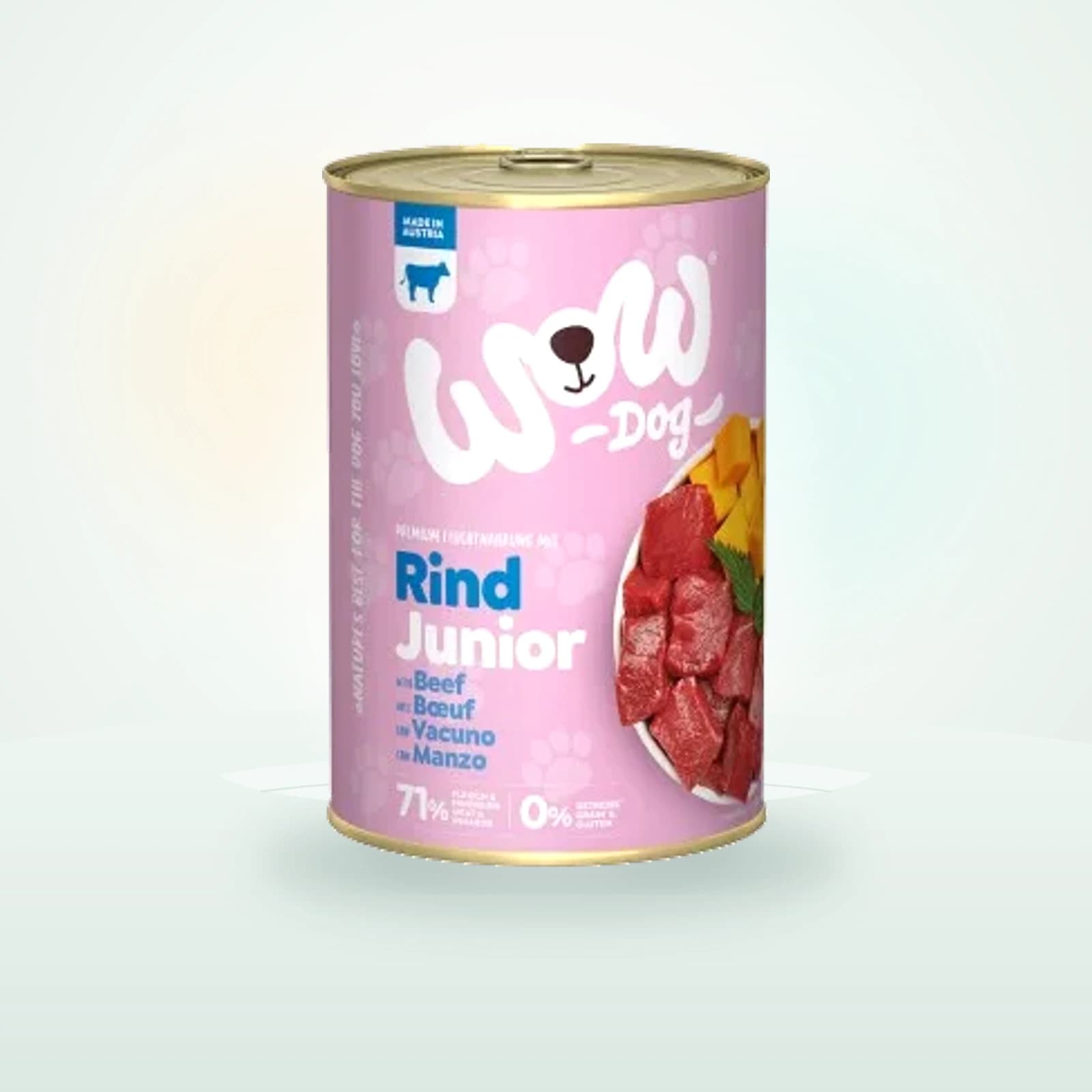 WOW! nourriture humide pour chien, Junior Bœuf à la courge