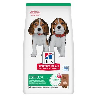 Hill's Science Plan Puppy 1 Medium mit Lamm & Reis