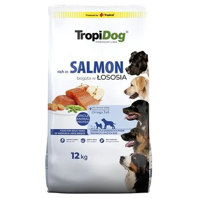 TropiDog Premium Adult Medium & Large Lachs
