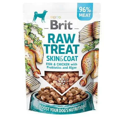 Brit Care Raw Treat Skin & Coat gevriesdroogde traktatie en topper