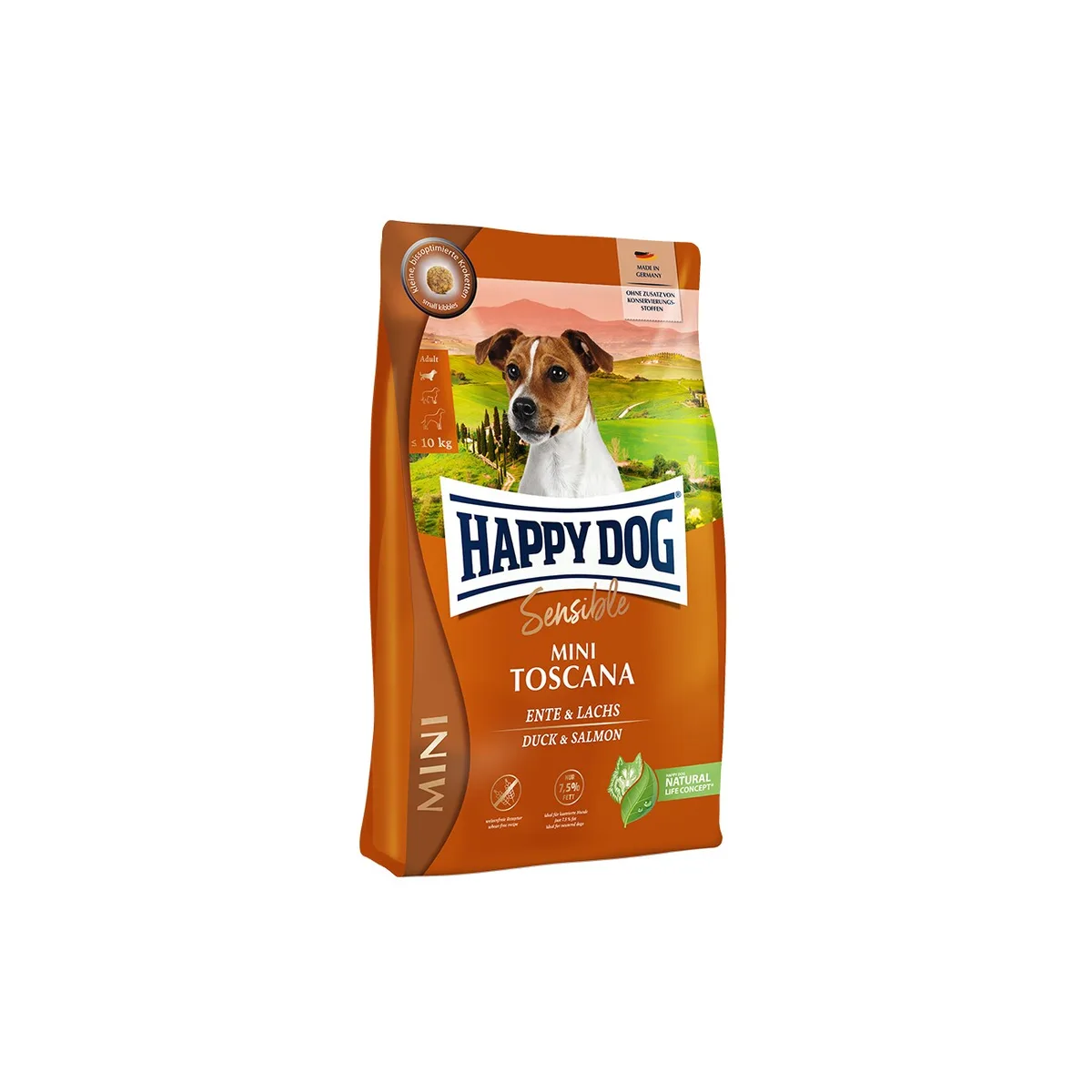Happy Dog Sensible Trockenfutter Hund Adult, Mini Toscana