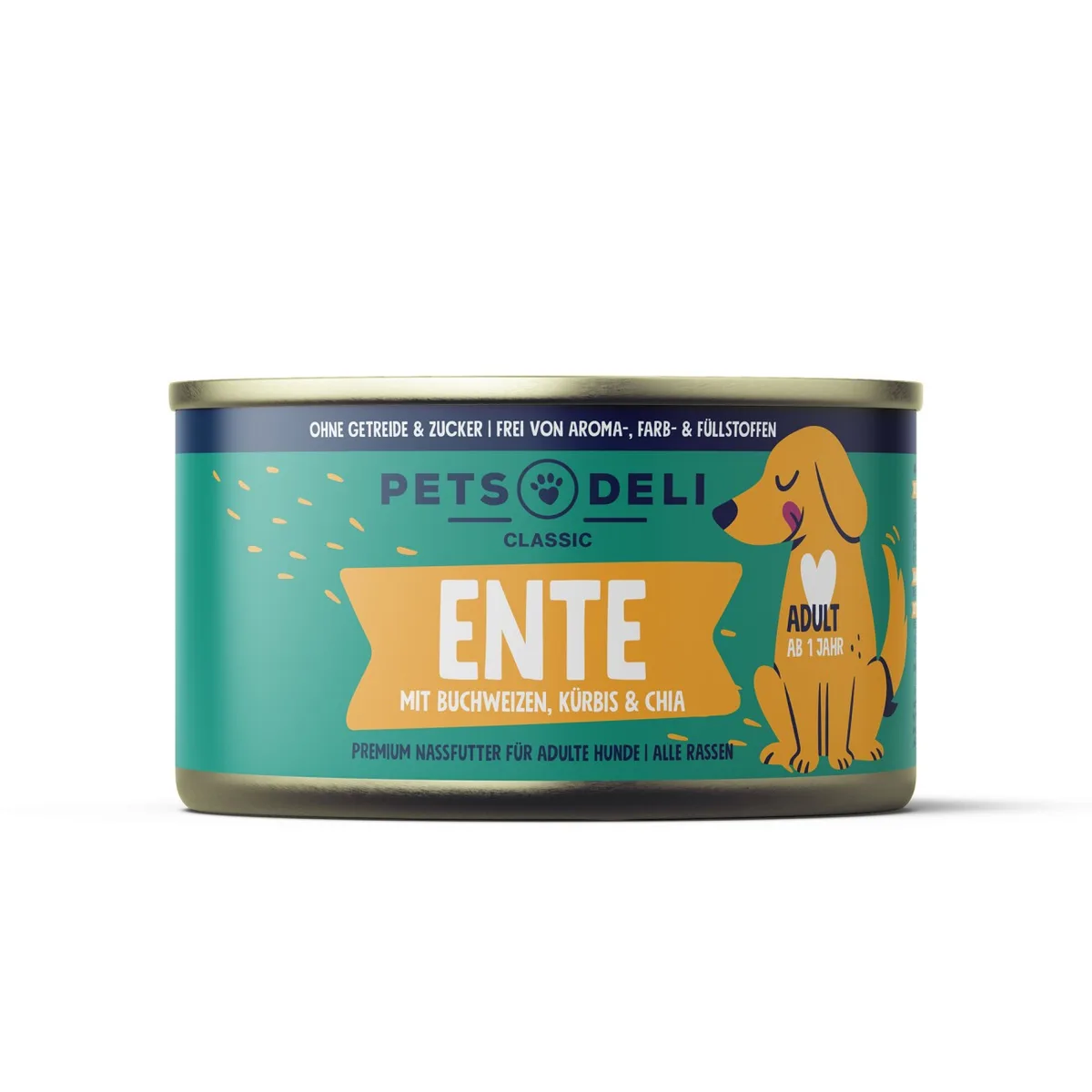 Pets Deli Nassfutter Hund, Ente mit Buchweizen