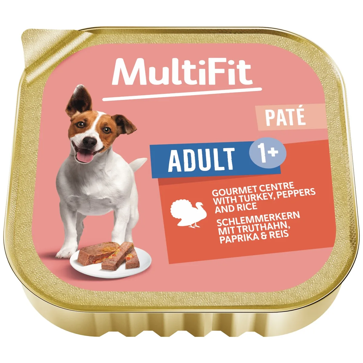 MultiFit Nassfutter Hund Pastete mit Truthahn und Paprika
