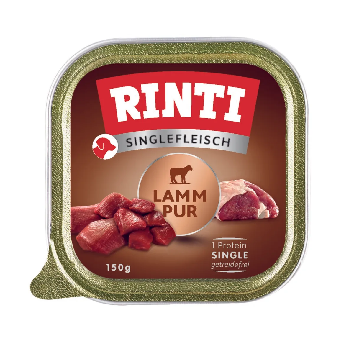 Rinti Singlefleisch Nassfutter Hund, Adult, Schale, Lamm pur