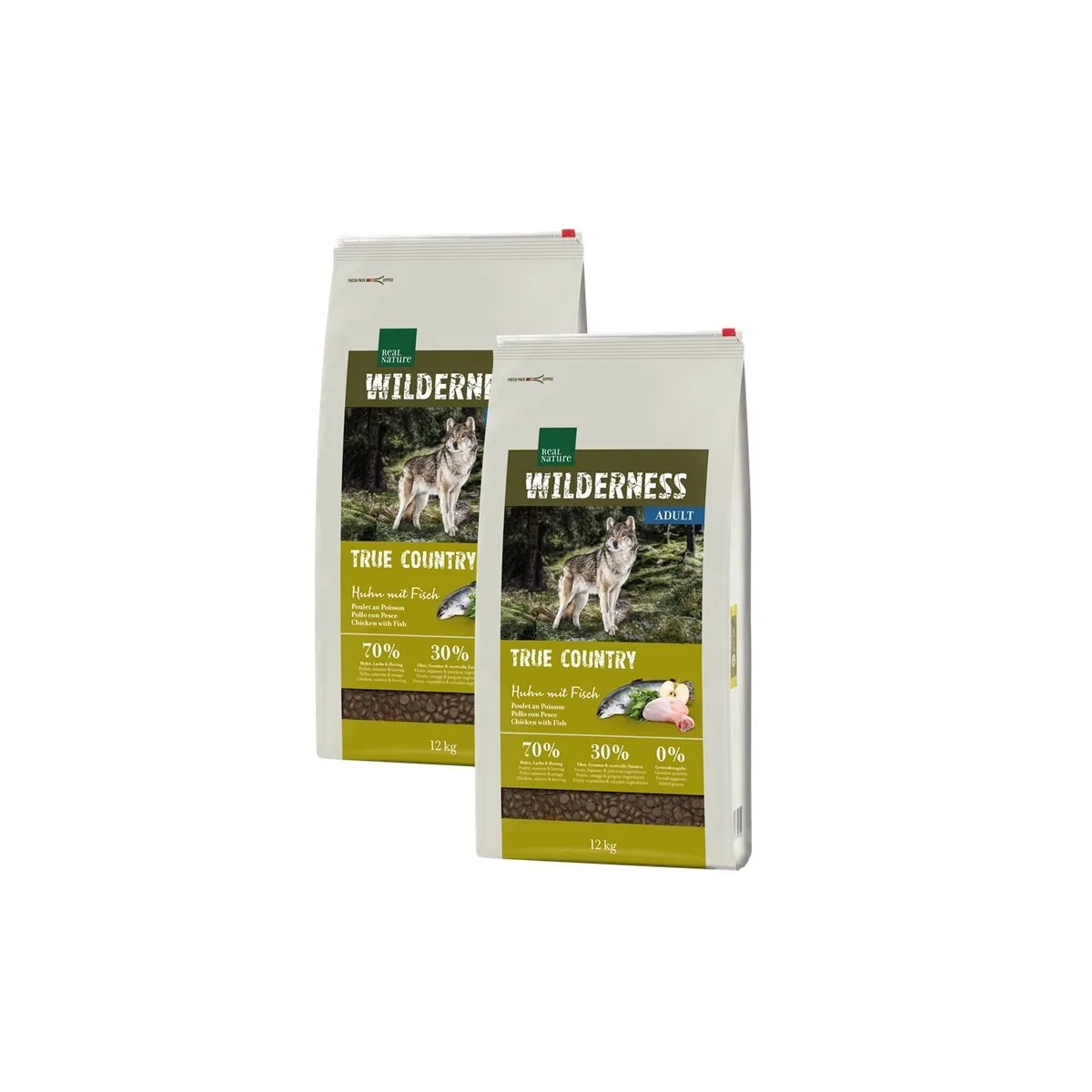 REAL NATURE WILDERNESS Trockenfutter Hund, Adult, True Country Huhn mit Fisch
