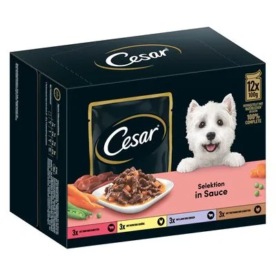 Cesar Selektion Fleisch und Gemüse in Sauce