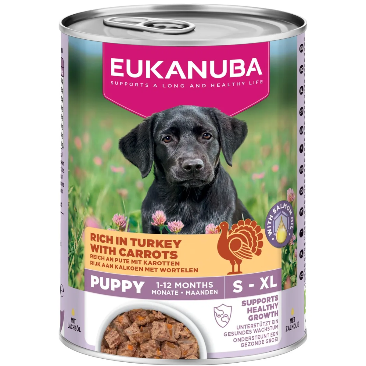 Eukanuba Nassfutter Hund Welpen Pute und Karotte