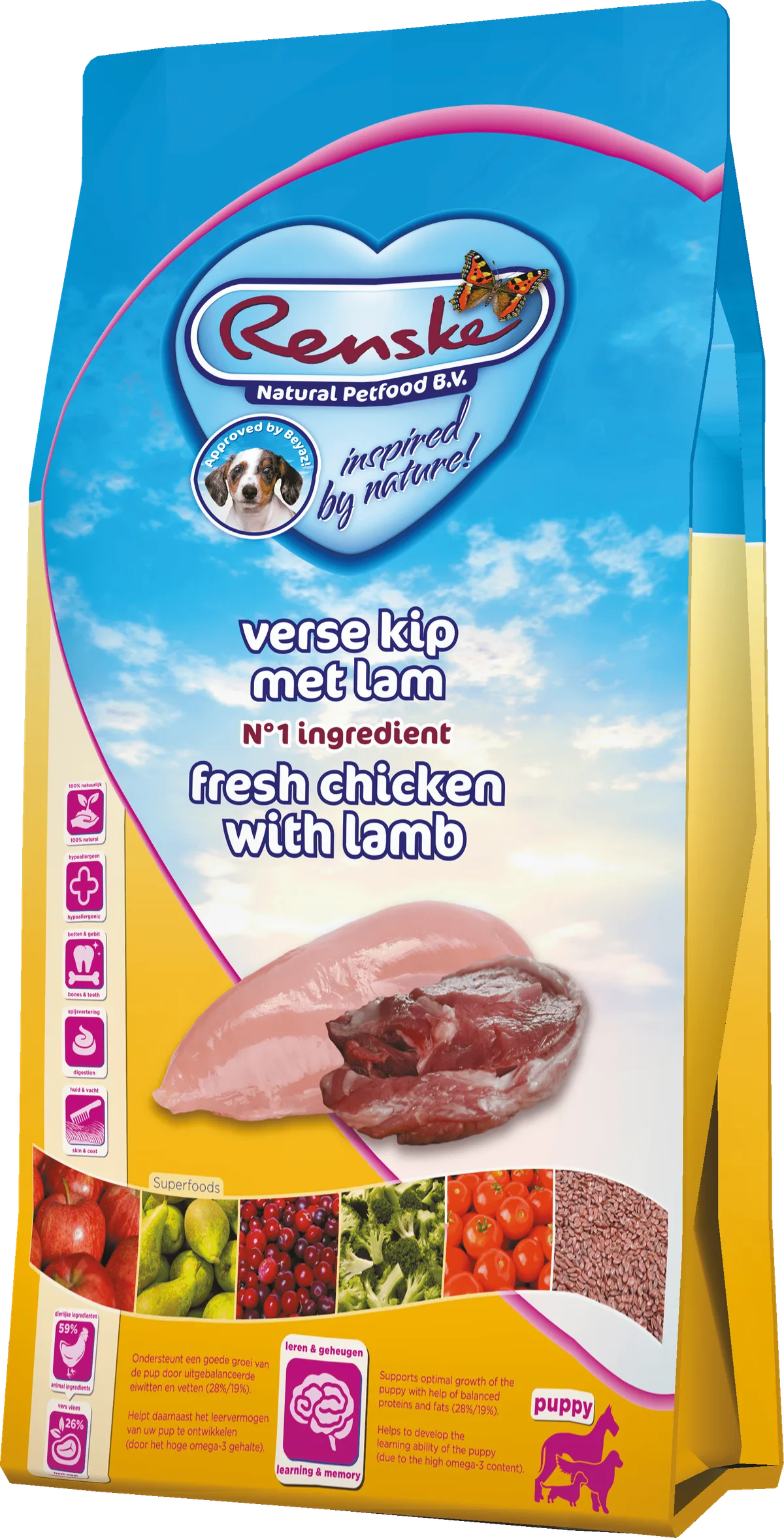 Renske Super Premium Dry Food Puppy- Fresh prepared Chicken & Lamb