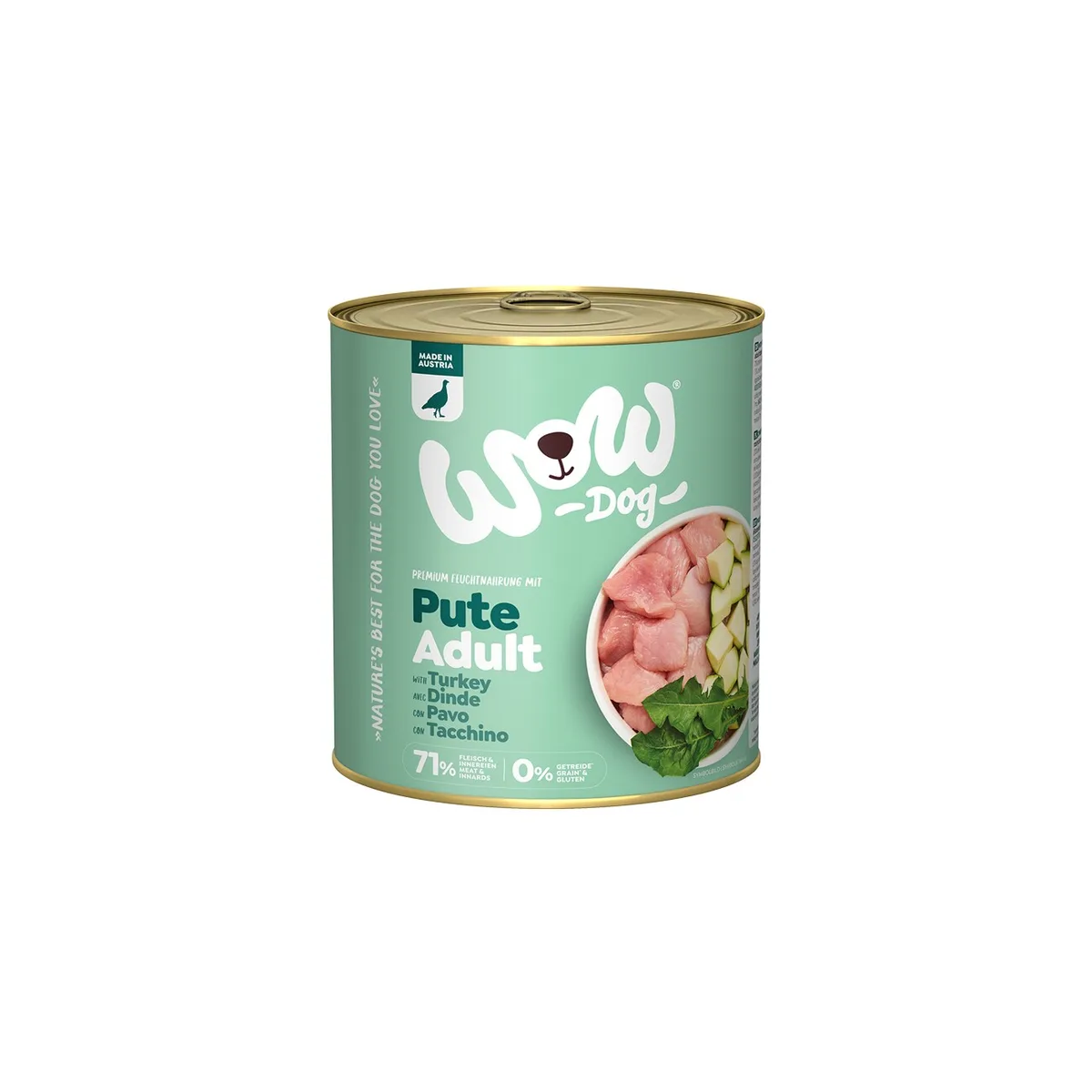 WOW Nassfutter Hund, Adult Pute mit Zucchini