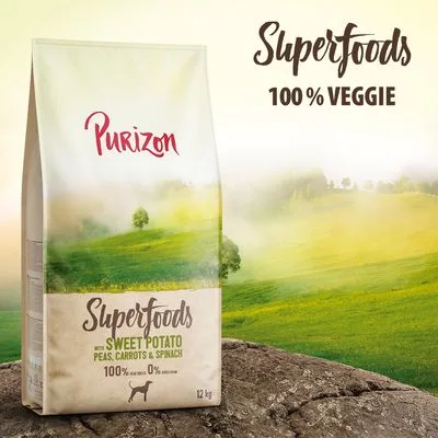 Purizon Superfoods Veggie Süßkartoffeln mit Erbsen, Karotten & Spinat