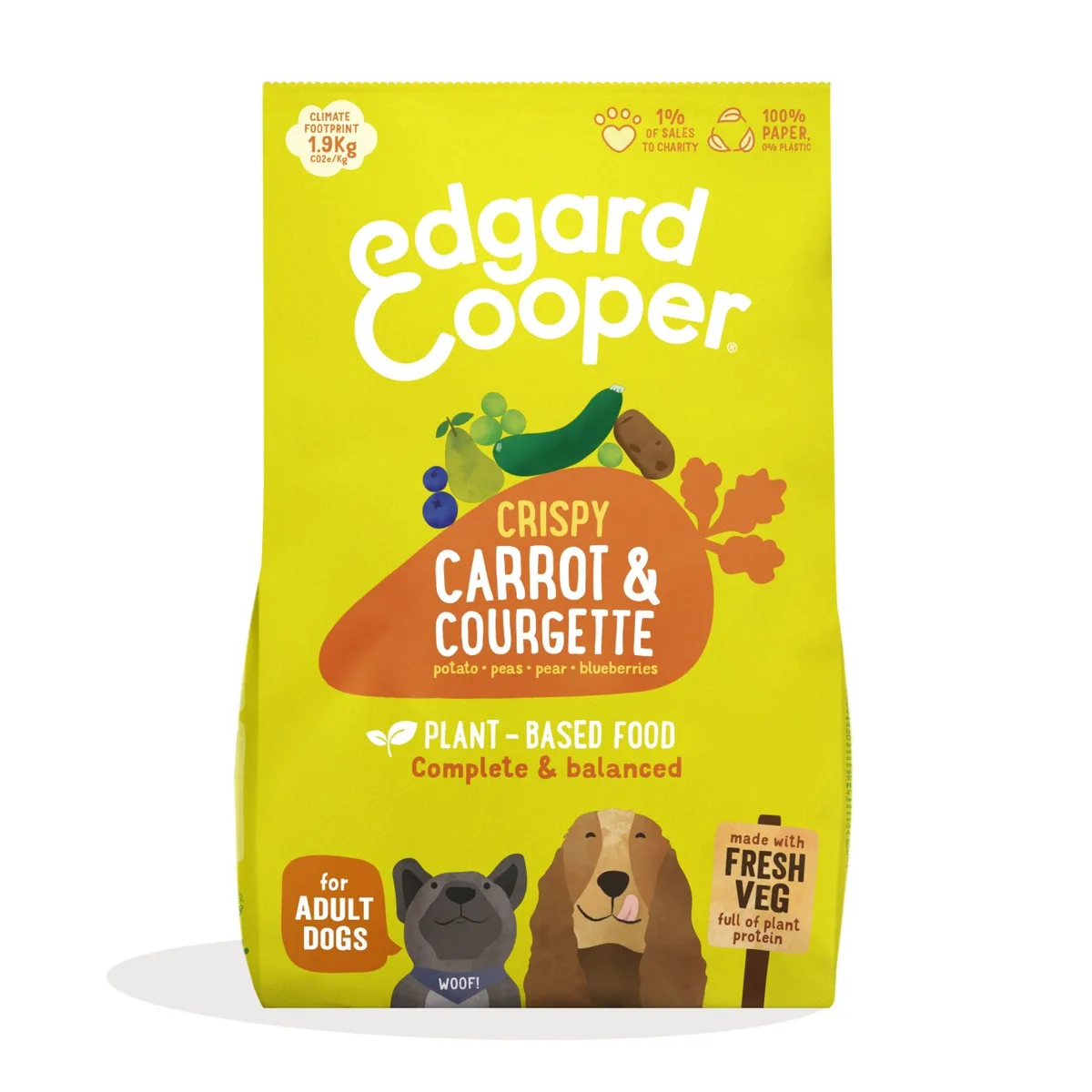 Edgard & Cooper Trockenfutter Hund, Adult, Knackige Karotten und Zucchini