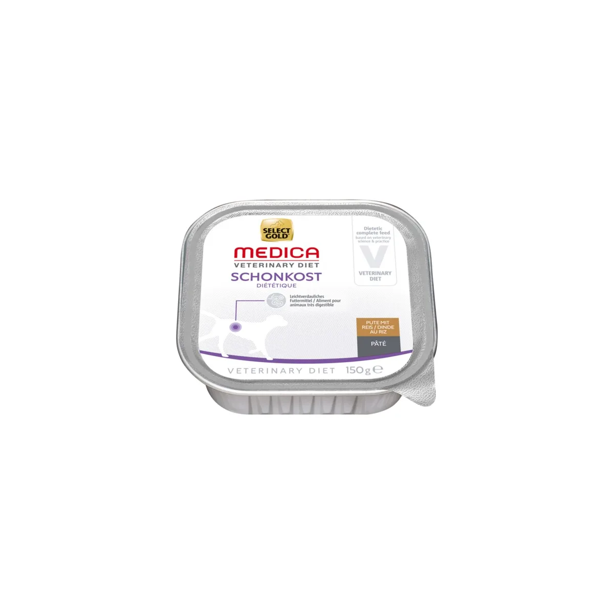 SELECT GOLD Medica Nassfutter Hund Adult Schonkost Pute mit Reis
