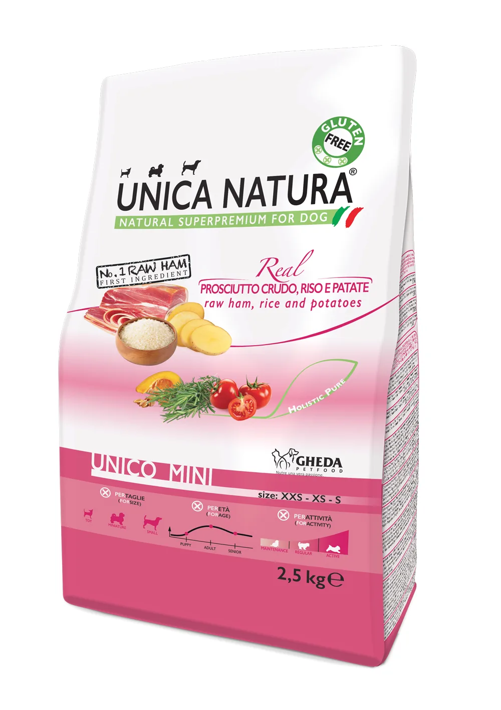 Unica Natura Prosciutto Crudo, Riso e Patate - UNICO MINI