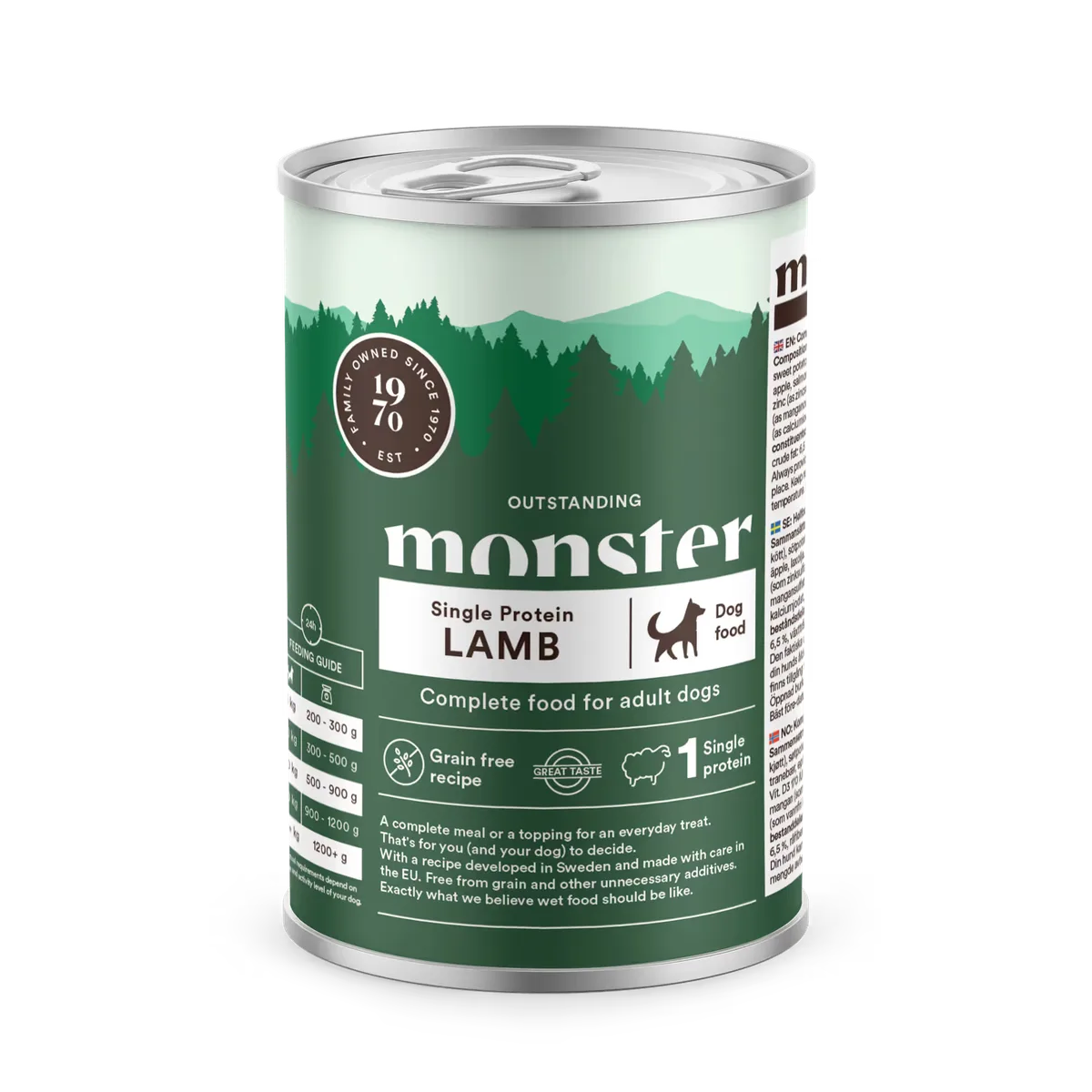 Monster Pet Food Single Protein Lamb