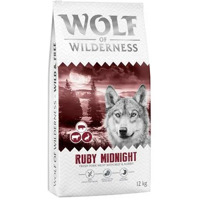 Wolf of Wilderness Adult 'Ruby Midnight' Rund & Konijn - Graanvrij